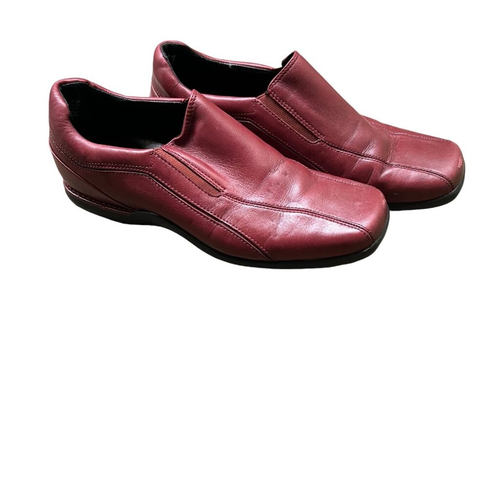 Rockport Rust Leather Slip-On Loafers, Size 8-1/2 W